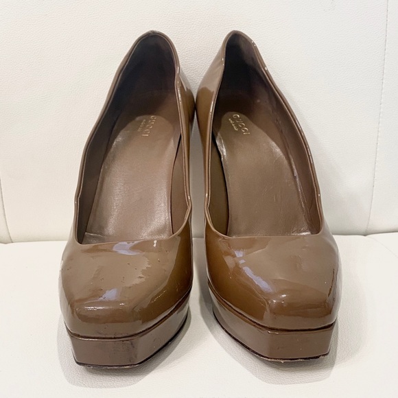 GUCCI Patent Leather Platform Heels Sz 40 - Picture 2 of 7